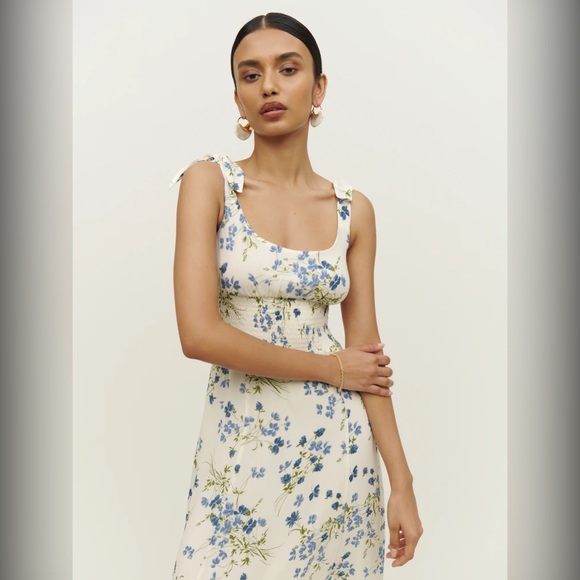 NWT Reformation Darby Sundress in Clarita Blue and White Floral Size Small - Picture 6 of 9